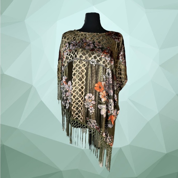 Hot & Delicious Tops - Hot & Delicious Olive Green Fringed Tunic